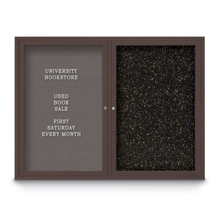 United Visual Products Corkboard, 24"x36", Synthetic Cork/Black UV402PLUS-BLACK-FORBO